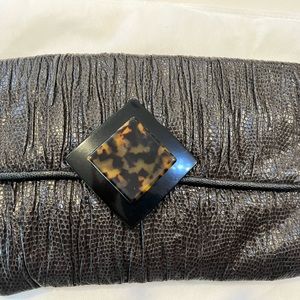 One of a kind | Grace Ann Agostino Clutch (Lizard) 12” w by 8” h